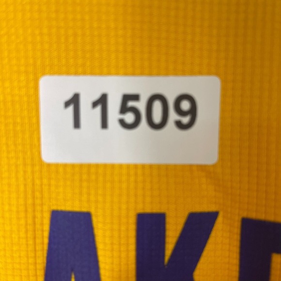 NBA Lakers Long Sleeve Shirt‎ Adult Large Yellow/Purple Basketball Jersey Mens - Picture 11 of 11